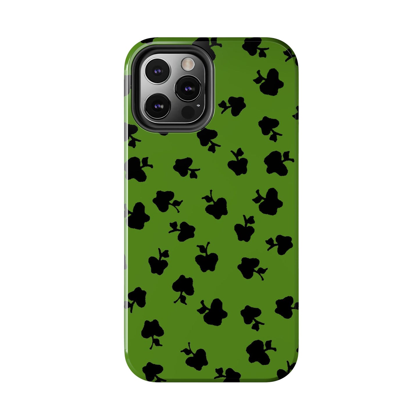 Happy Apples Green / Black Phone Case