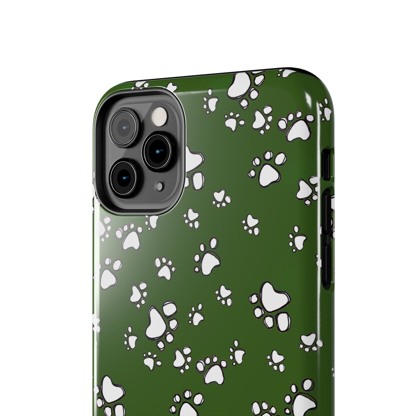 Paw Flakes Green Phone Case