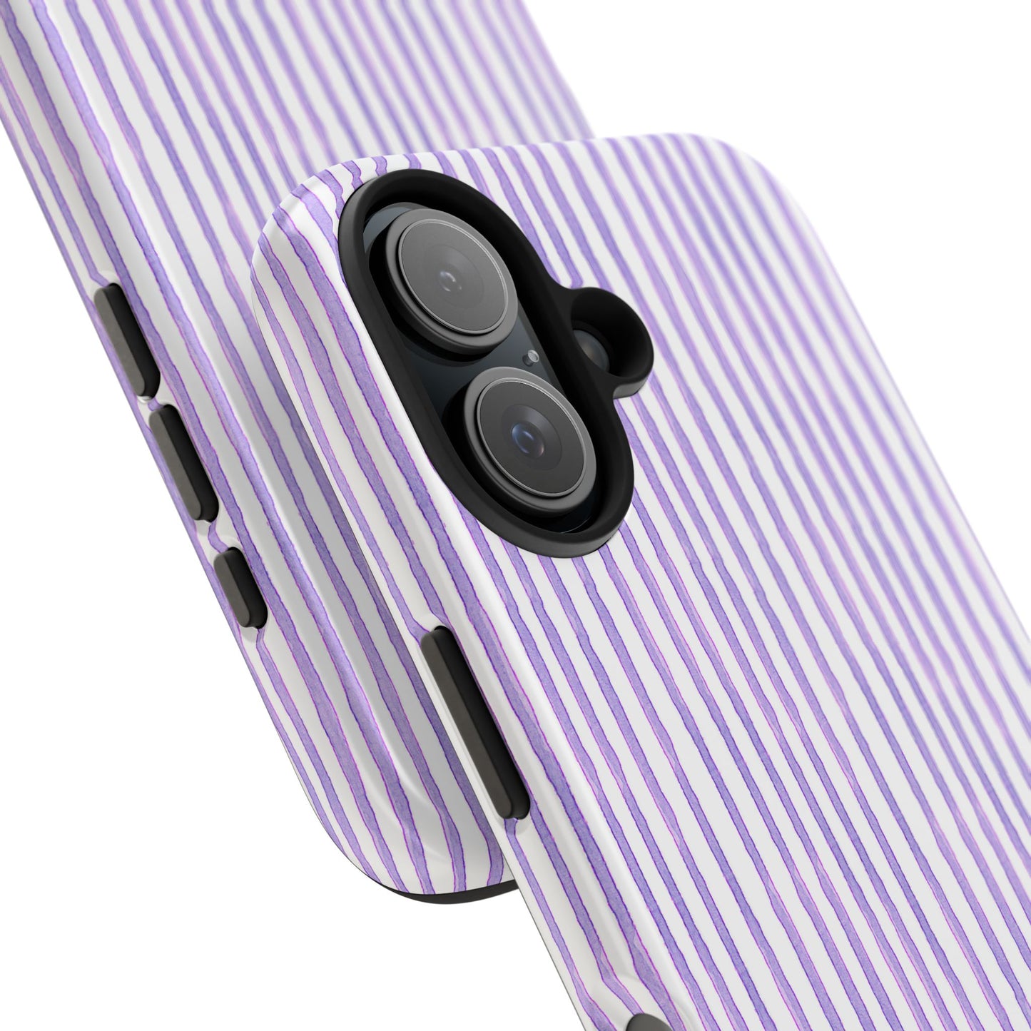 Candy Stripe White / Lilac Phone Case