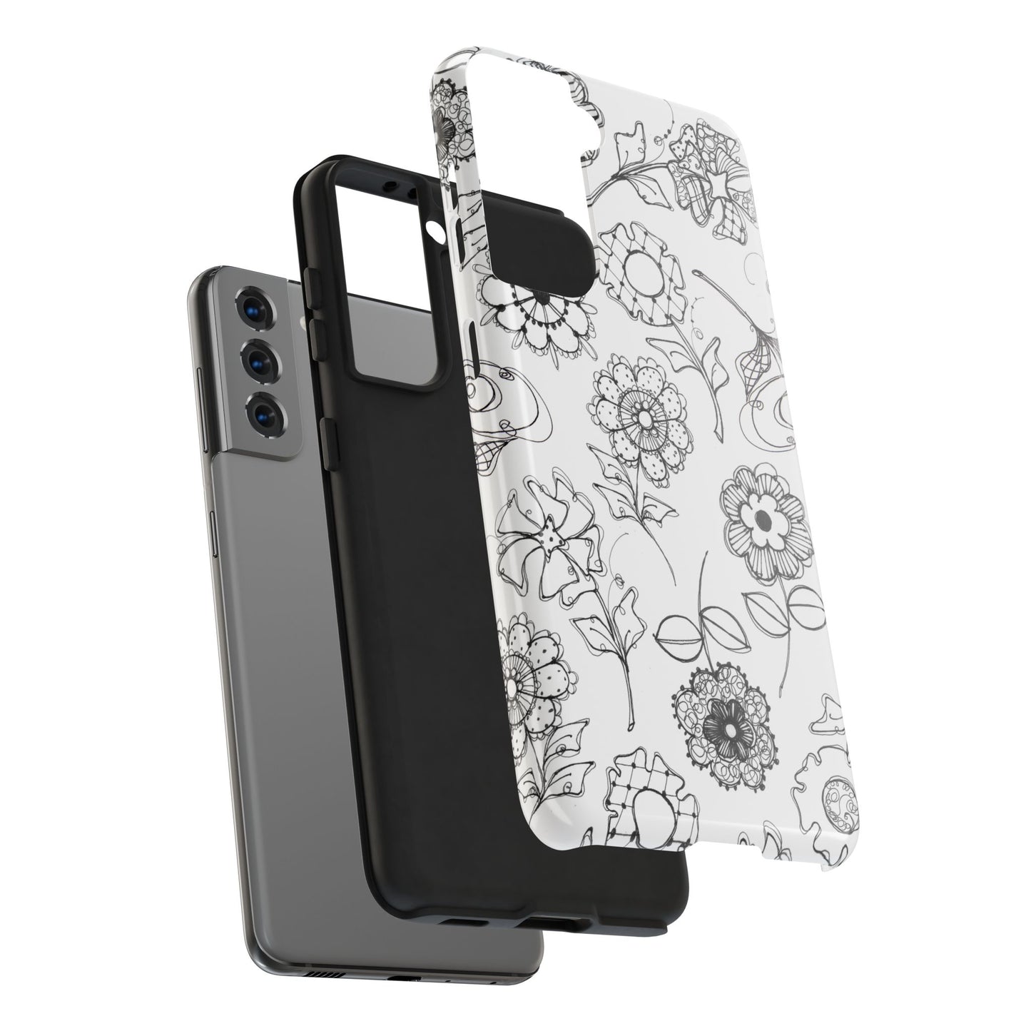 Paper Posies White Phone Case