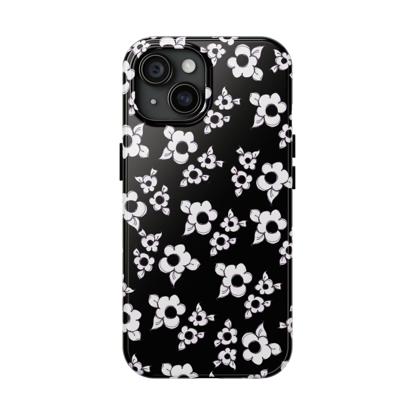 Daisy Cluster Black / White Phone Case