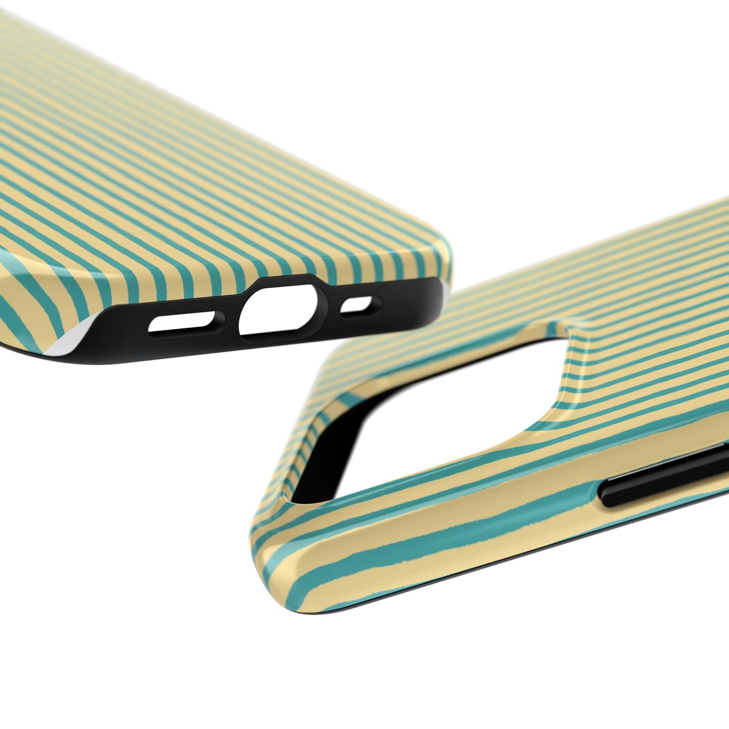 Stripe Yellow / Turquoise Phone Case