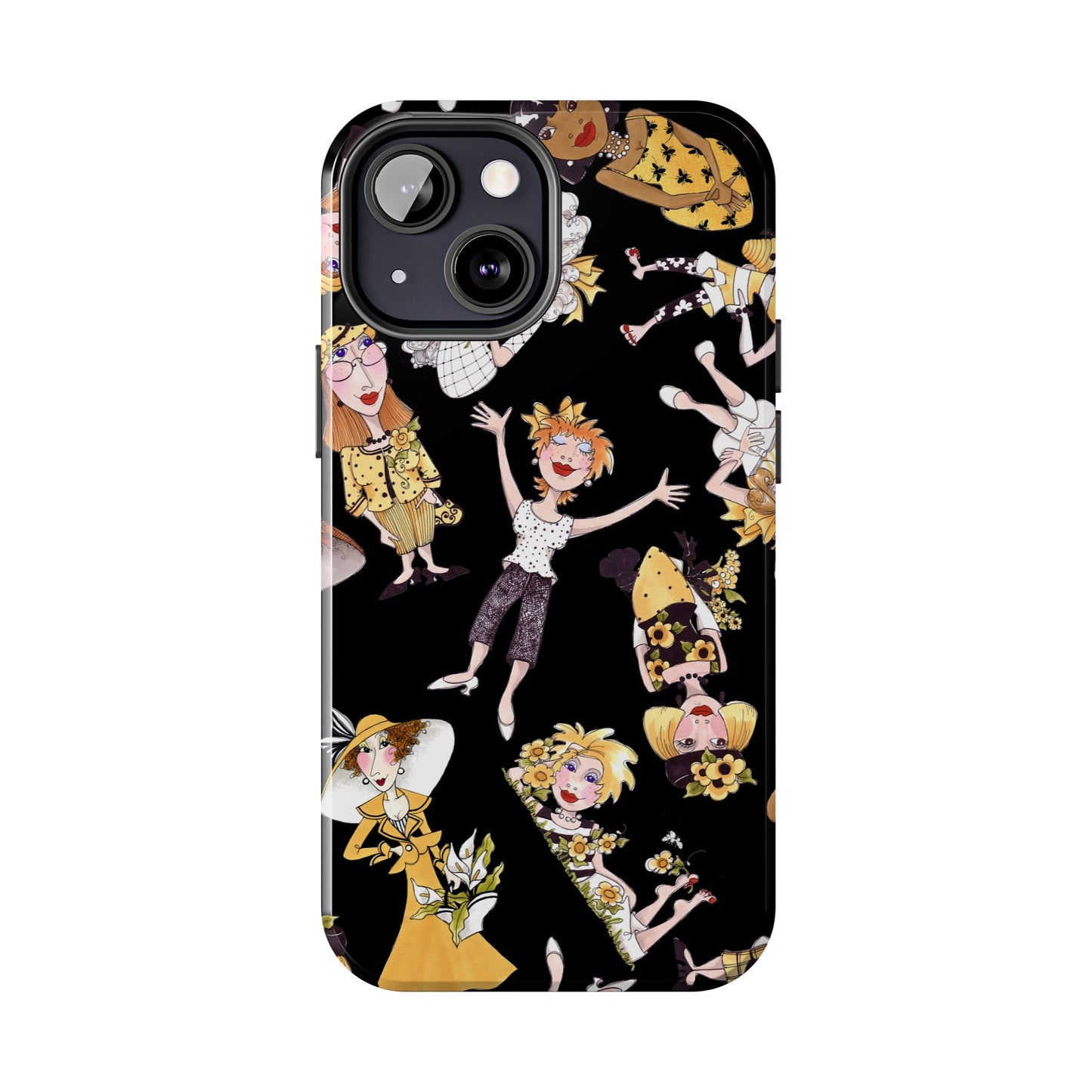 Bee Tossed Black Phone Case