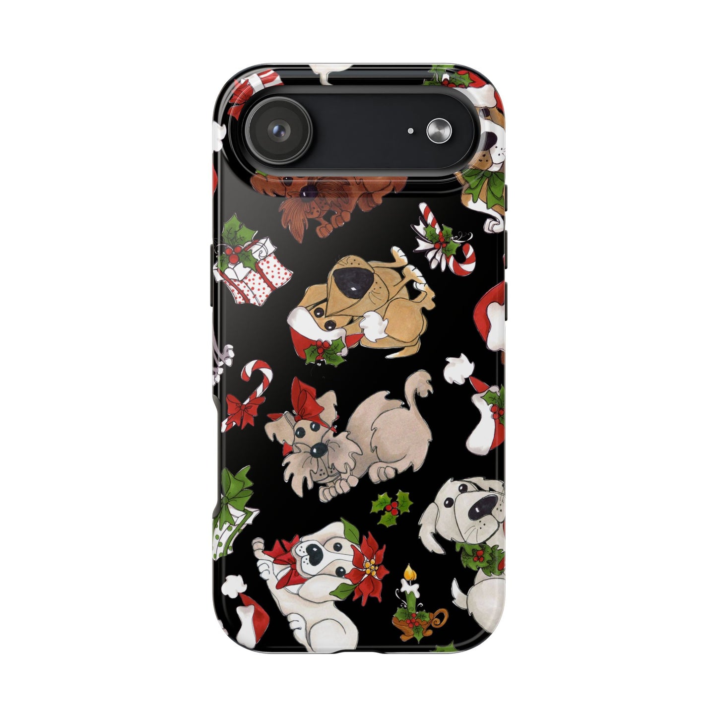 Doggie Toss Black Phone Case