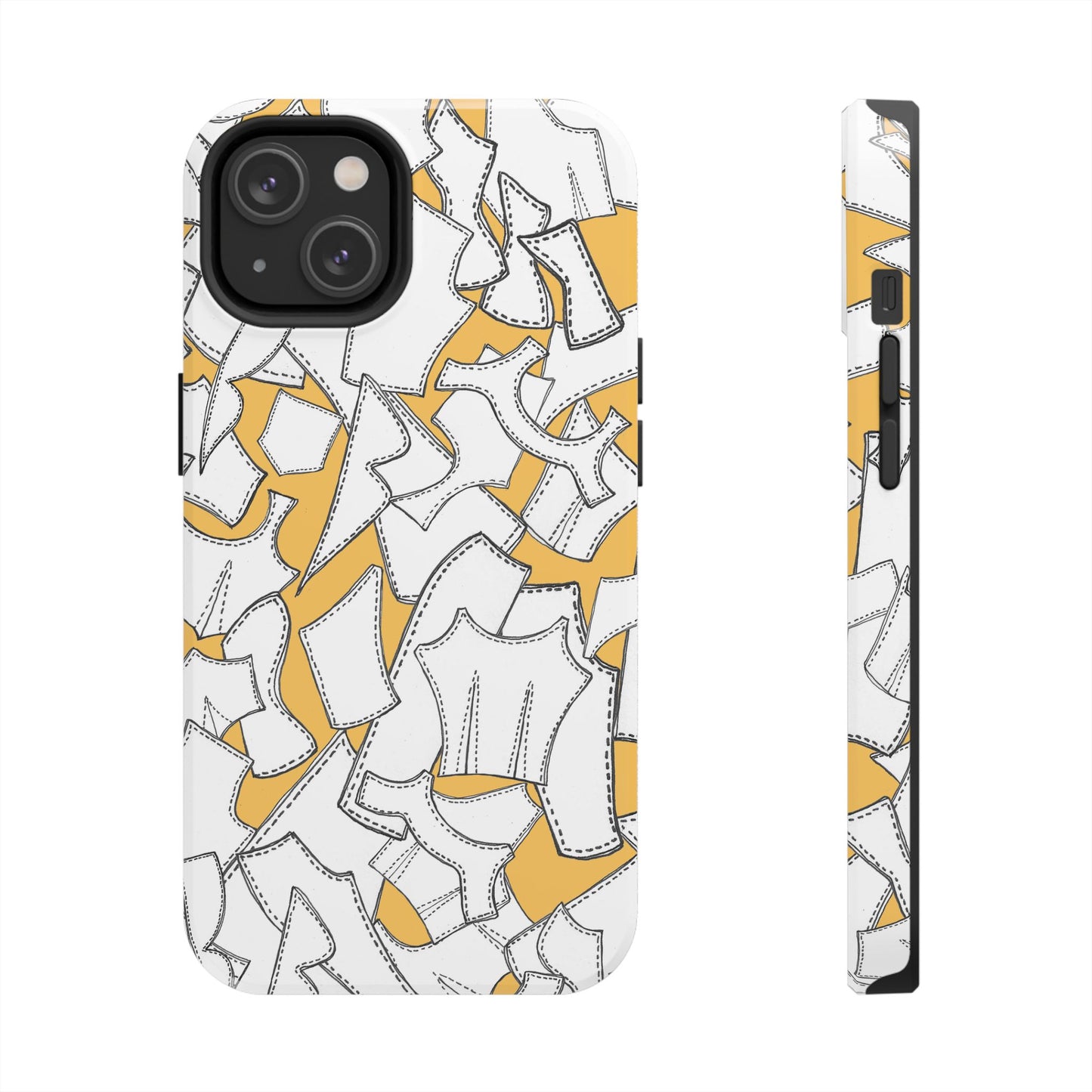 Pattern Pieces Yellow Phone Case