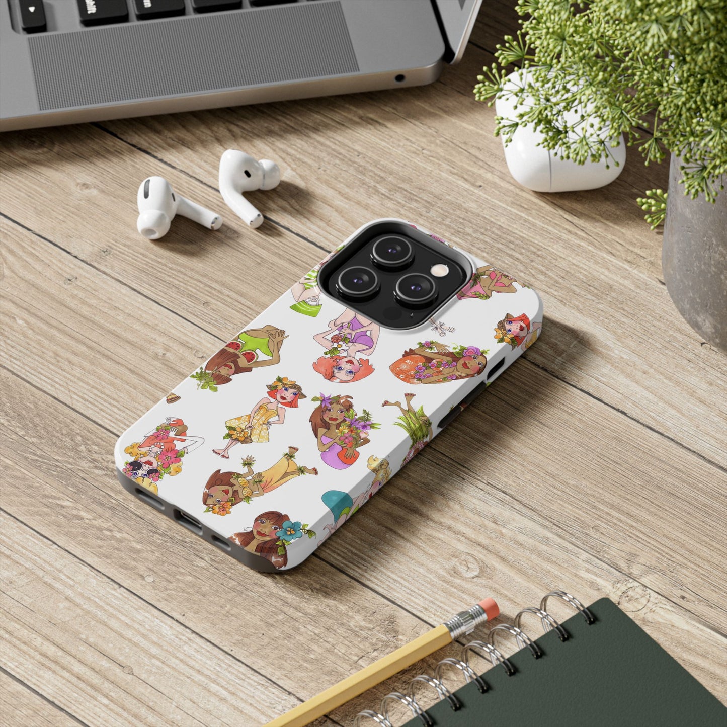 Island Toss White Phone Case
