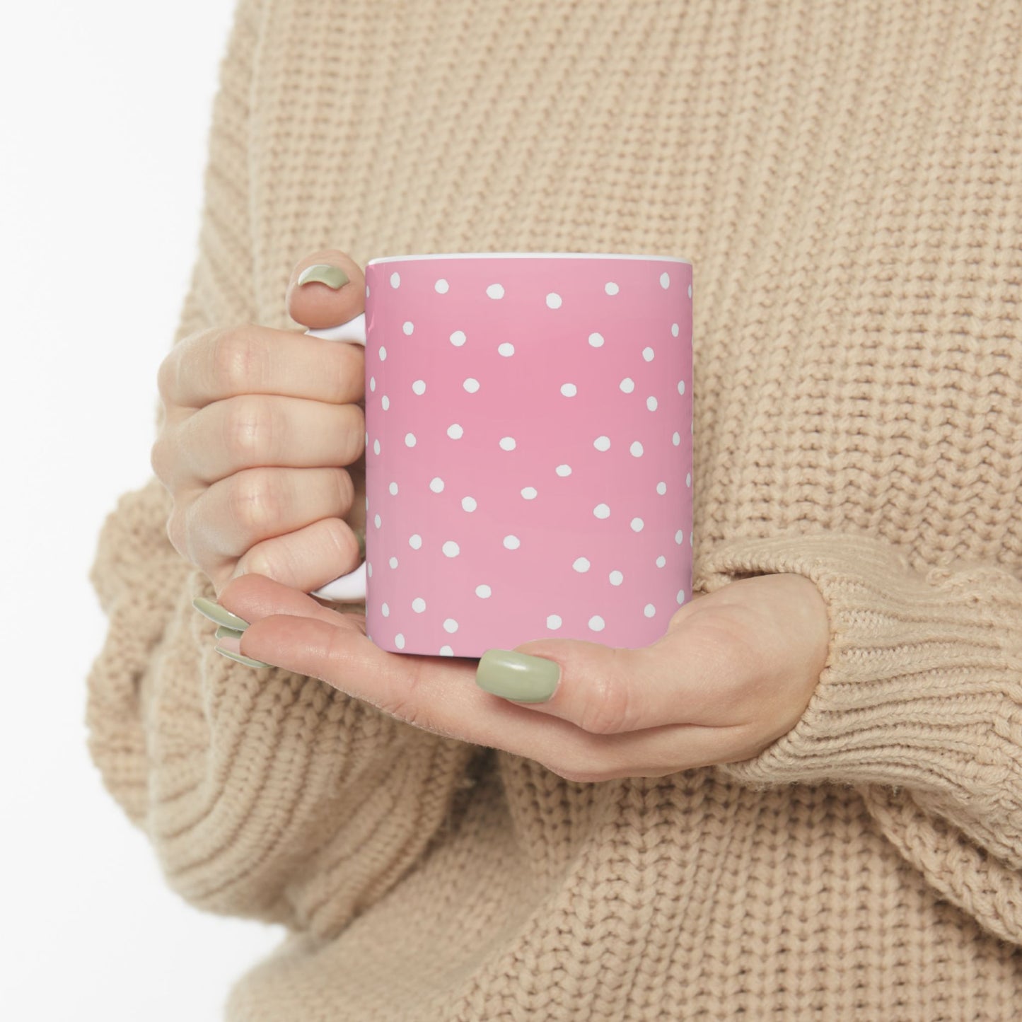 Dinky Dots Pink / White Cup