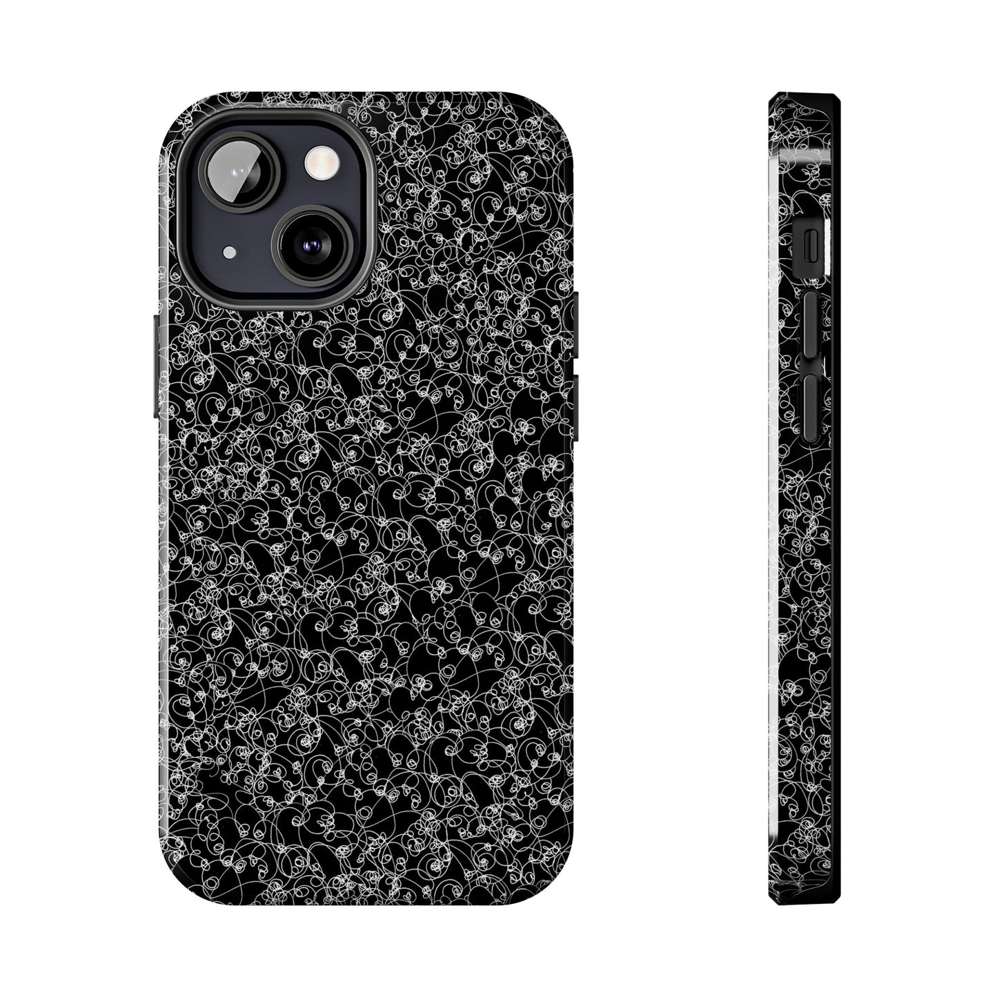 Scribble Black / White Phone Case