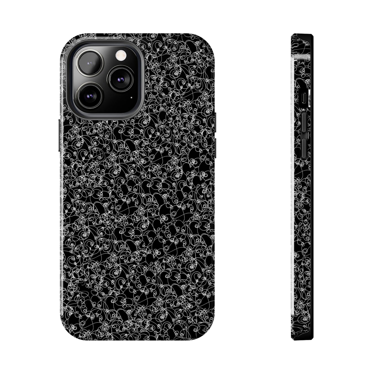 Scribble Black / White Phone Case