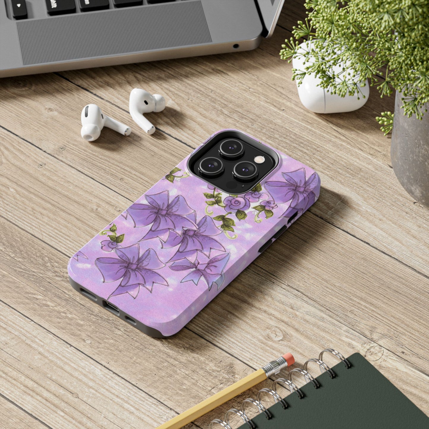Bows & Flowers Purple Phone Case
