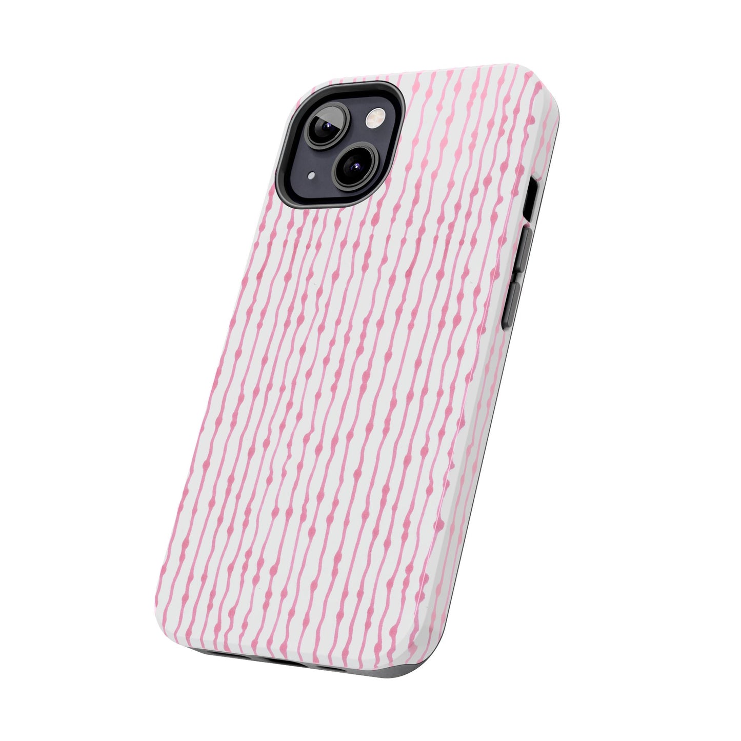 Faux Seersucker White / Pink Phone Case