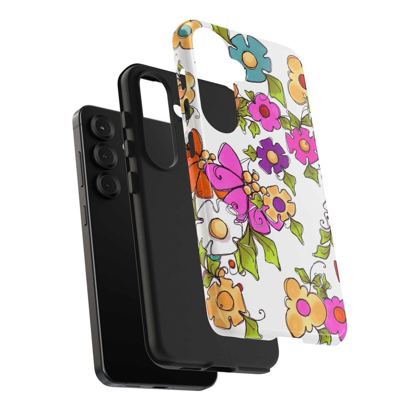 Happy Blooms White Phone Case