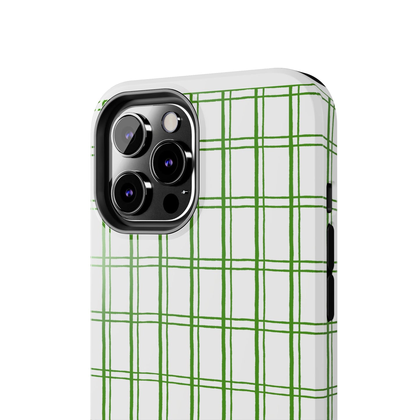 Little Plaid White / Green Phone Case