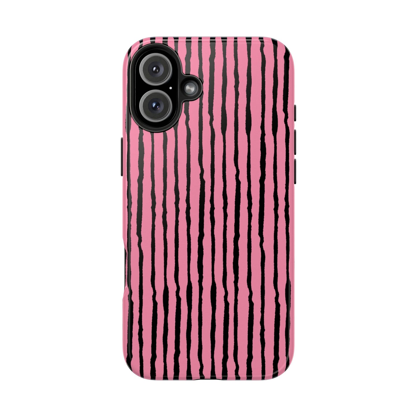 Sorta Stripe Pink / Black Phone Case