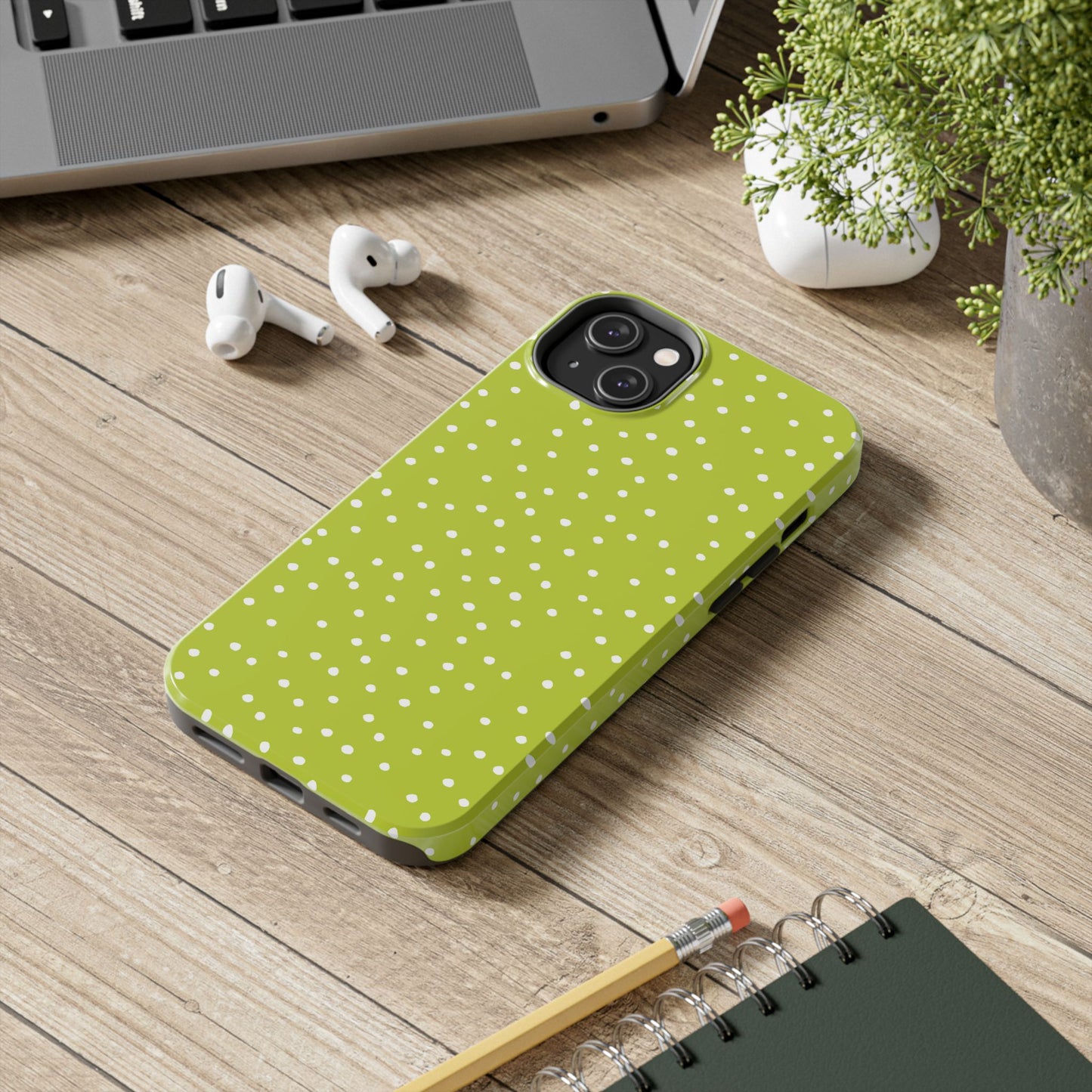 Dinky Dots Green / White Phone Case