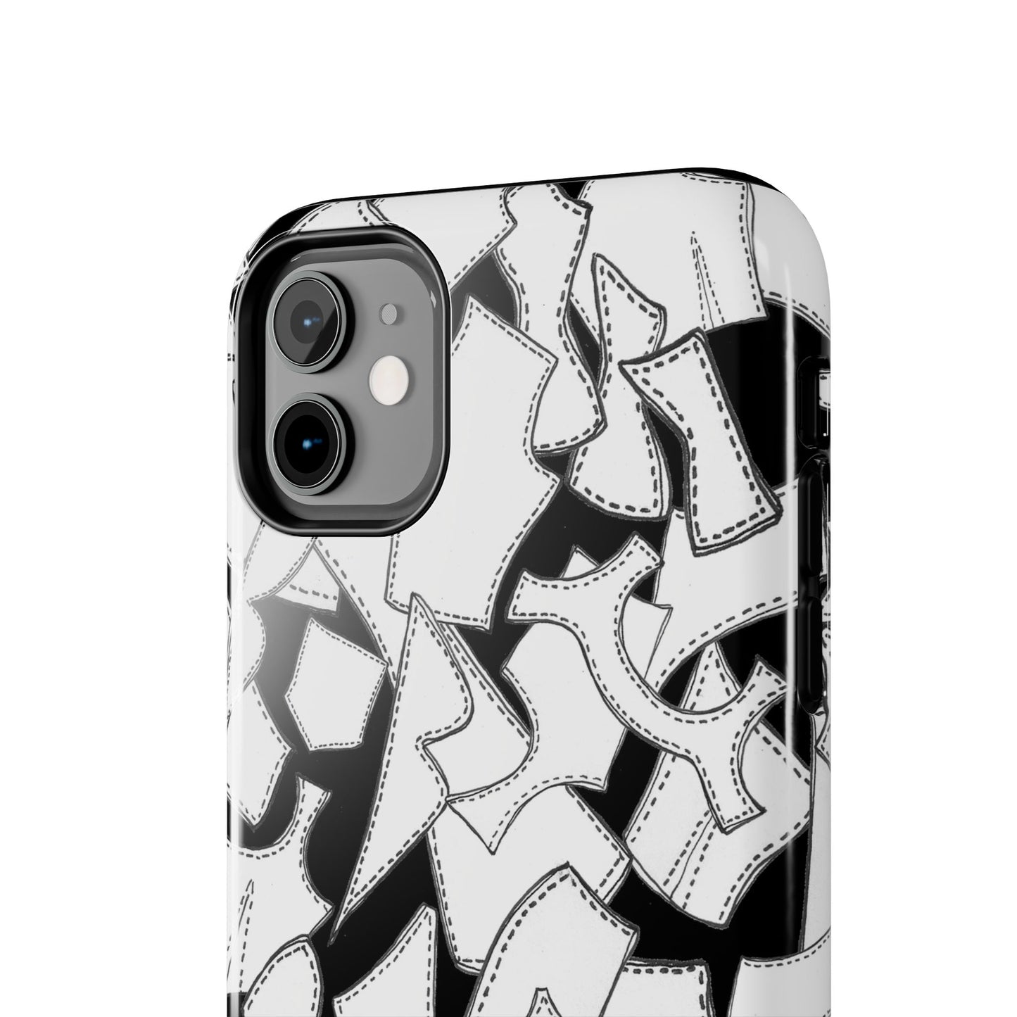 Pattern Pieces Black Phone Case