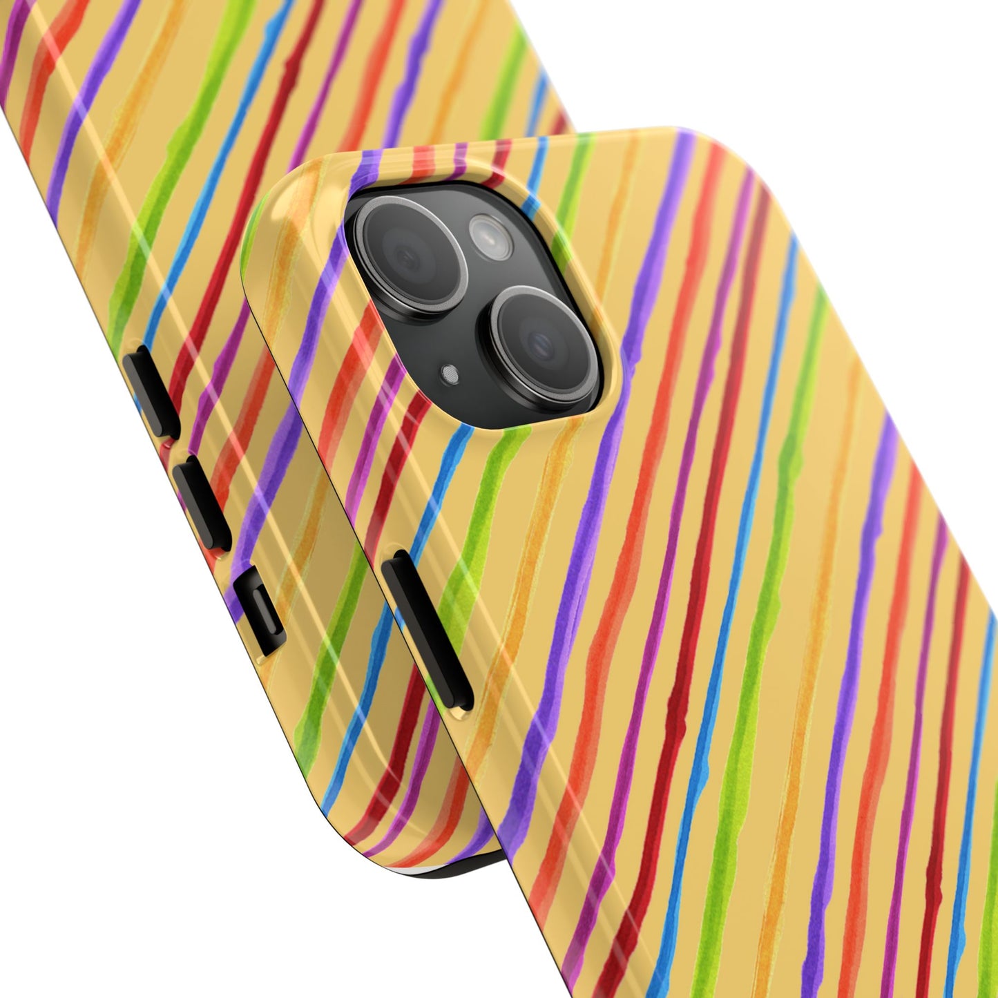 Calico Stripe Yellow Phone Case
