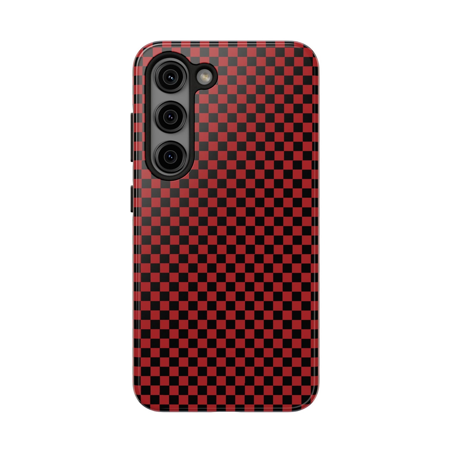 Checkerboard Red / Black Phone Case