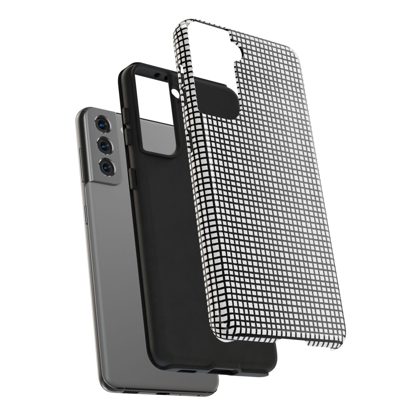 Gingham Black / White Phone Case