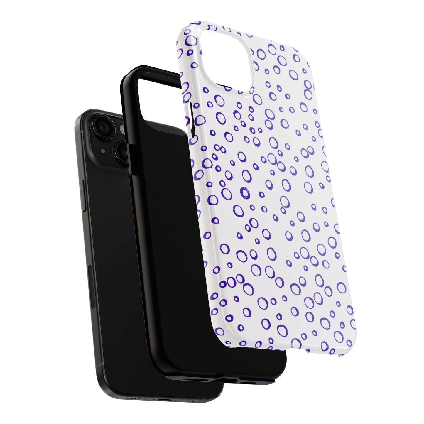 Blue See Through Dots Phone Case