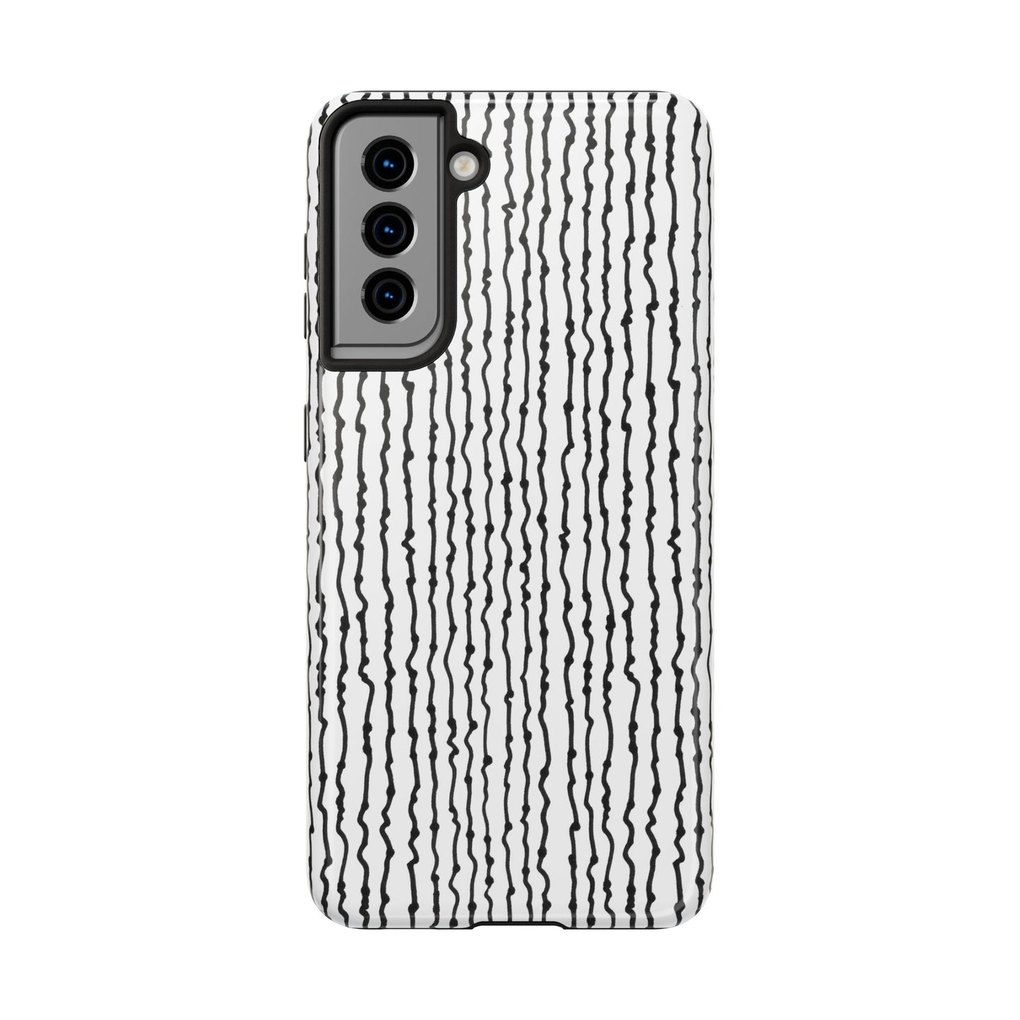 Faux Seersucker White / Black Phone Case