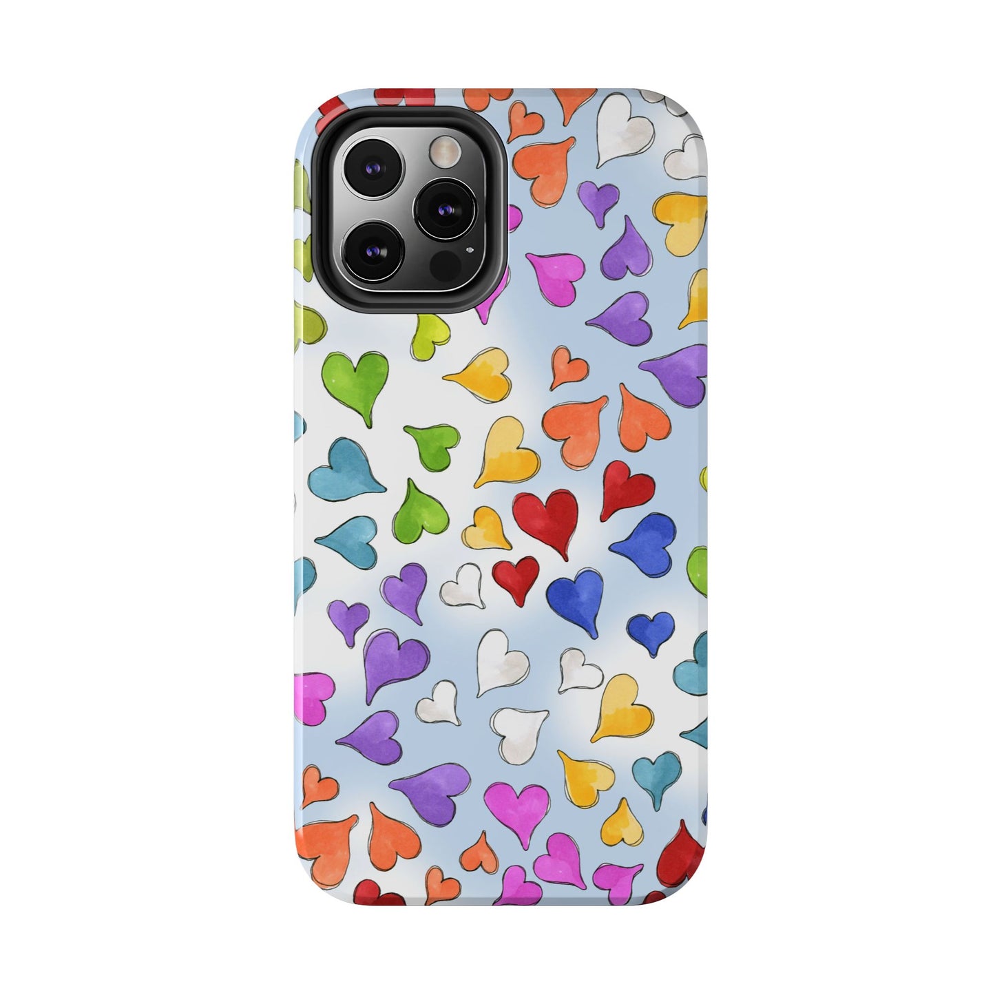 Happy Hearts Blue Sky Phone Case