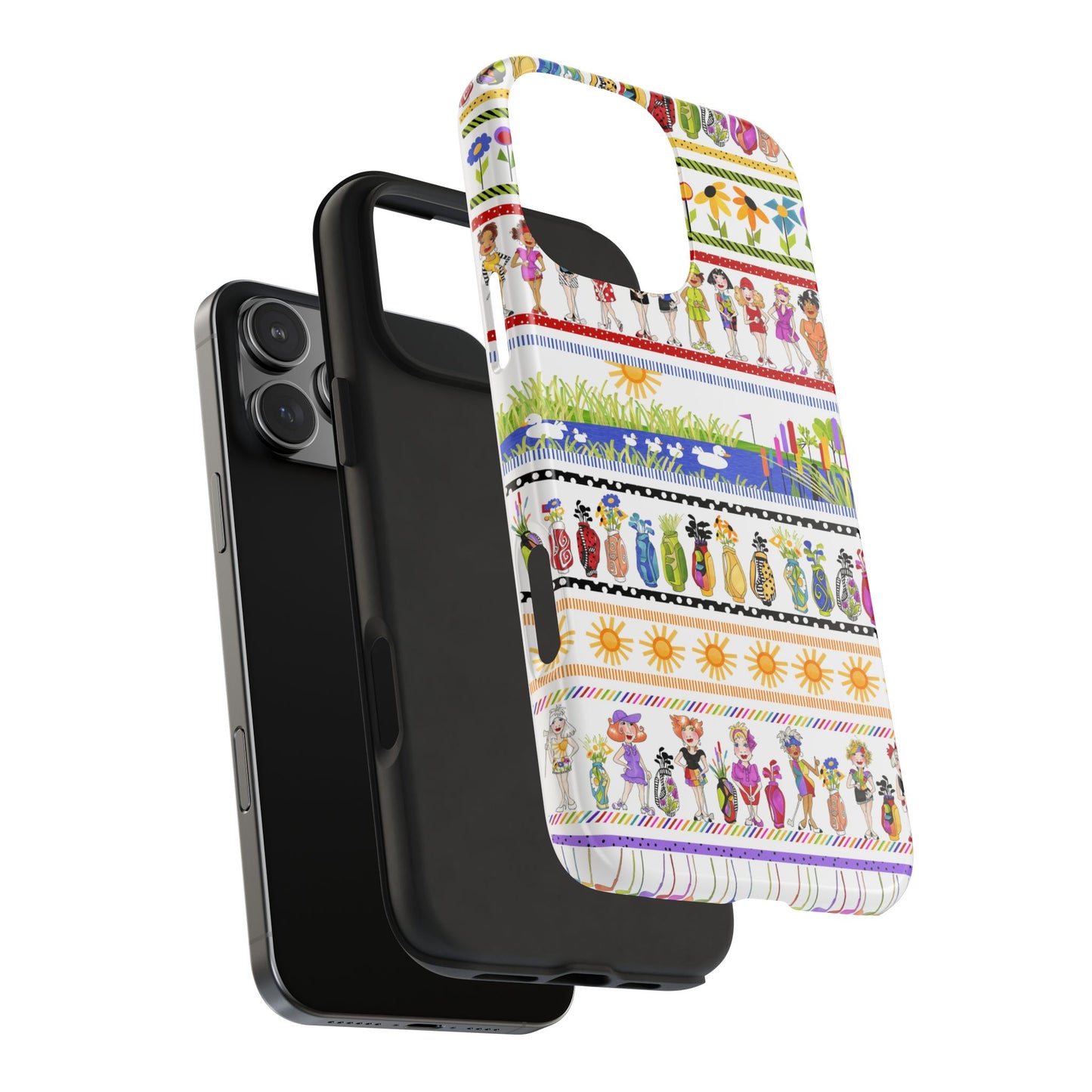 Golf Borders White Phone Case