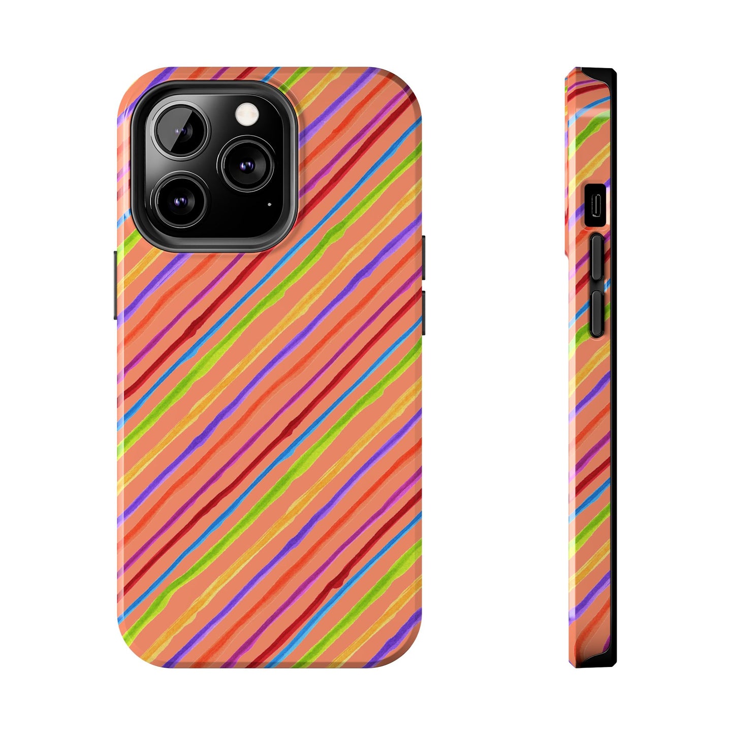Calico Stripe Orange Phone Case