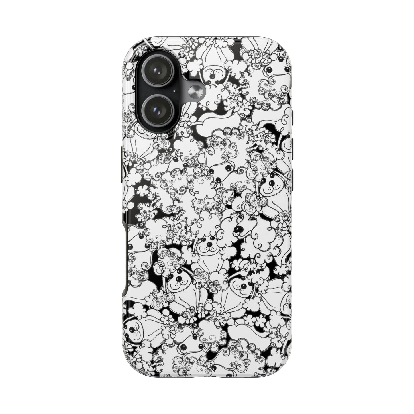 Poodle Party Black Phone Case