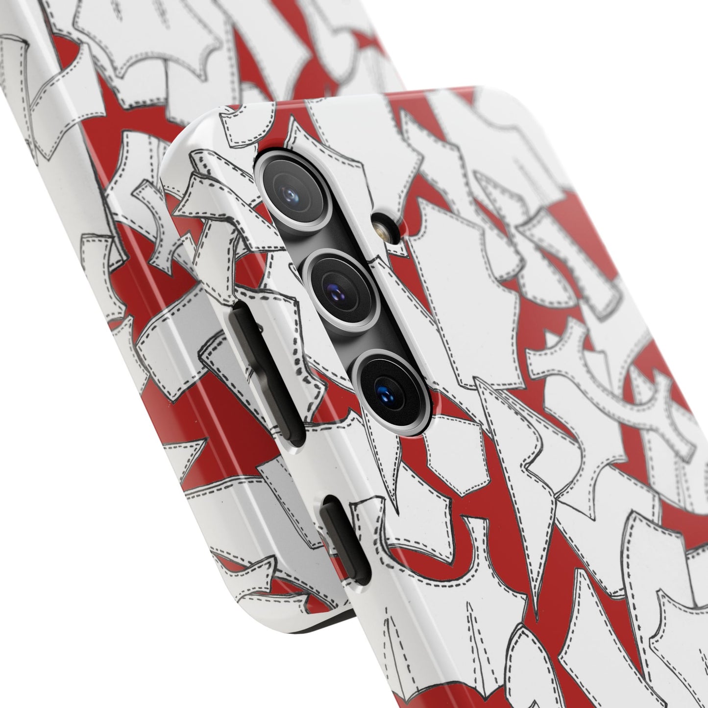 Pattern Pieces Red Phone Case