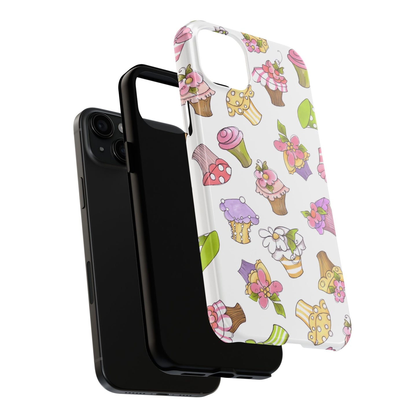 Cupcake Toss White Phone Case
