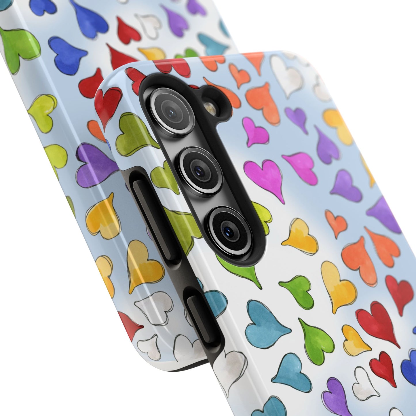 Happy Hearts Blue Sky Phone Case