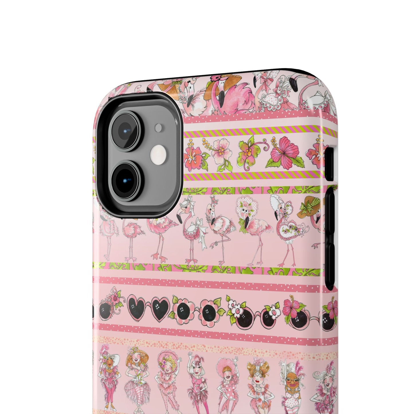 Flam Borders Pink Phone Case