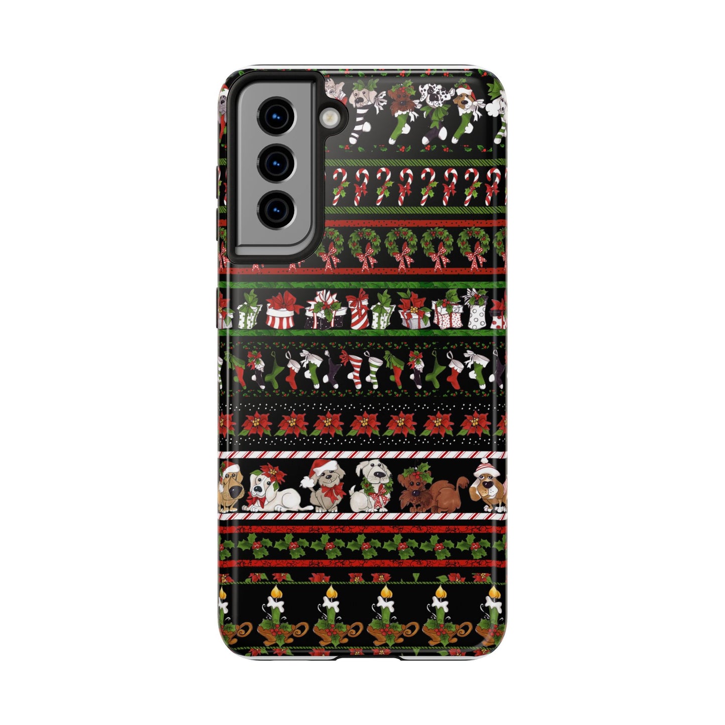 Holiday Borders Black Phone Case