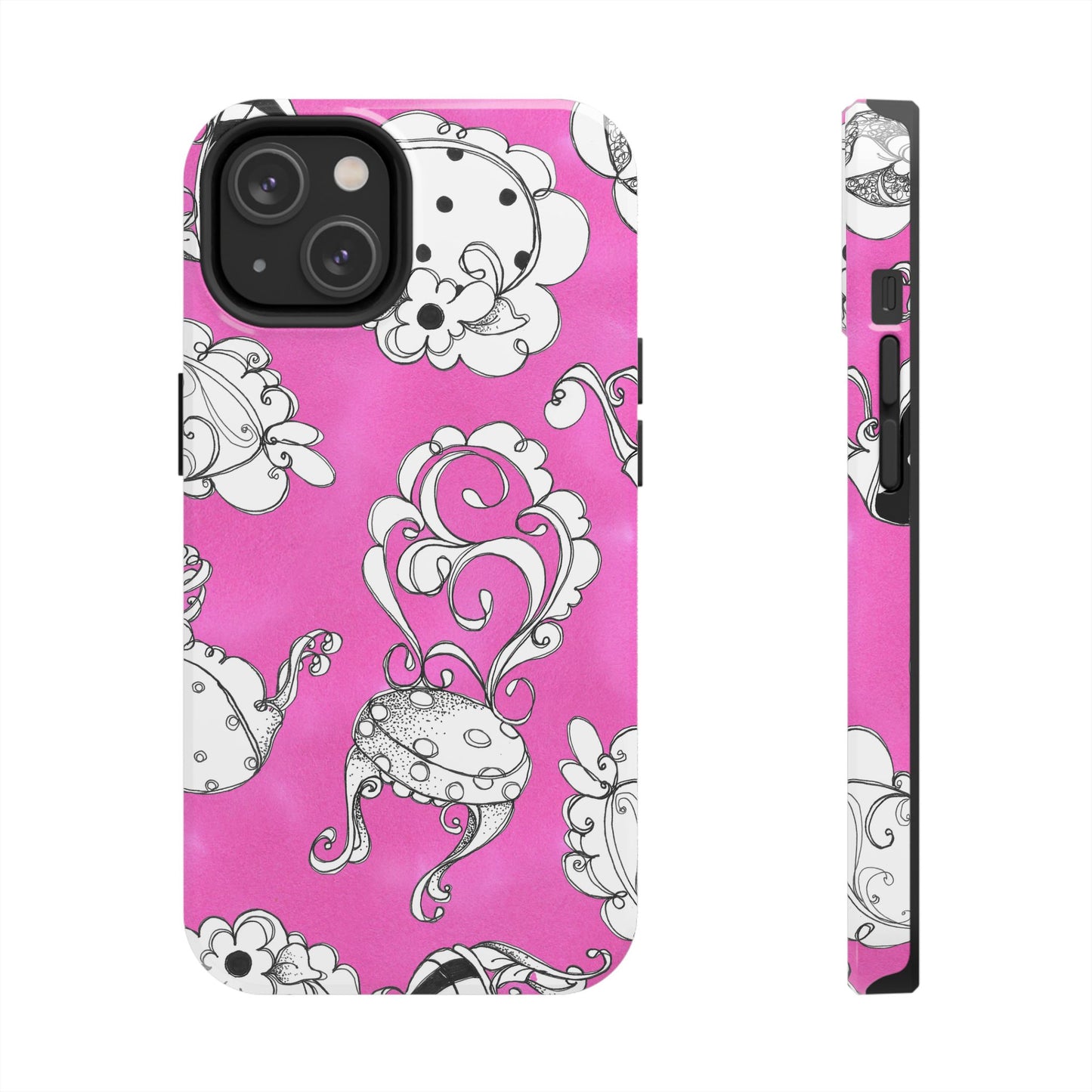 Bistro Chairs Pink Phone Case