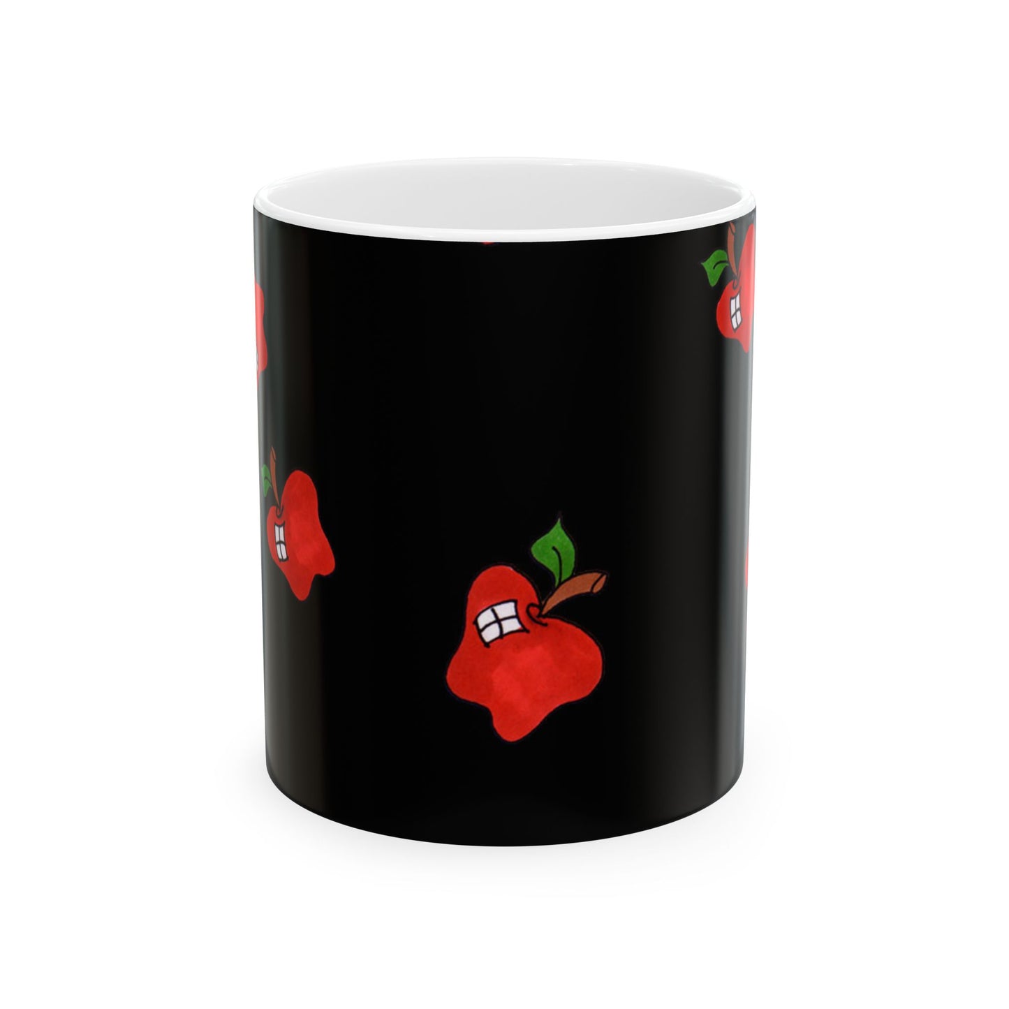Flying Apples Black Cup