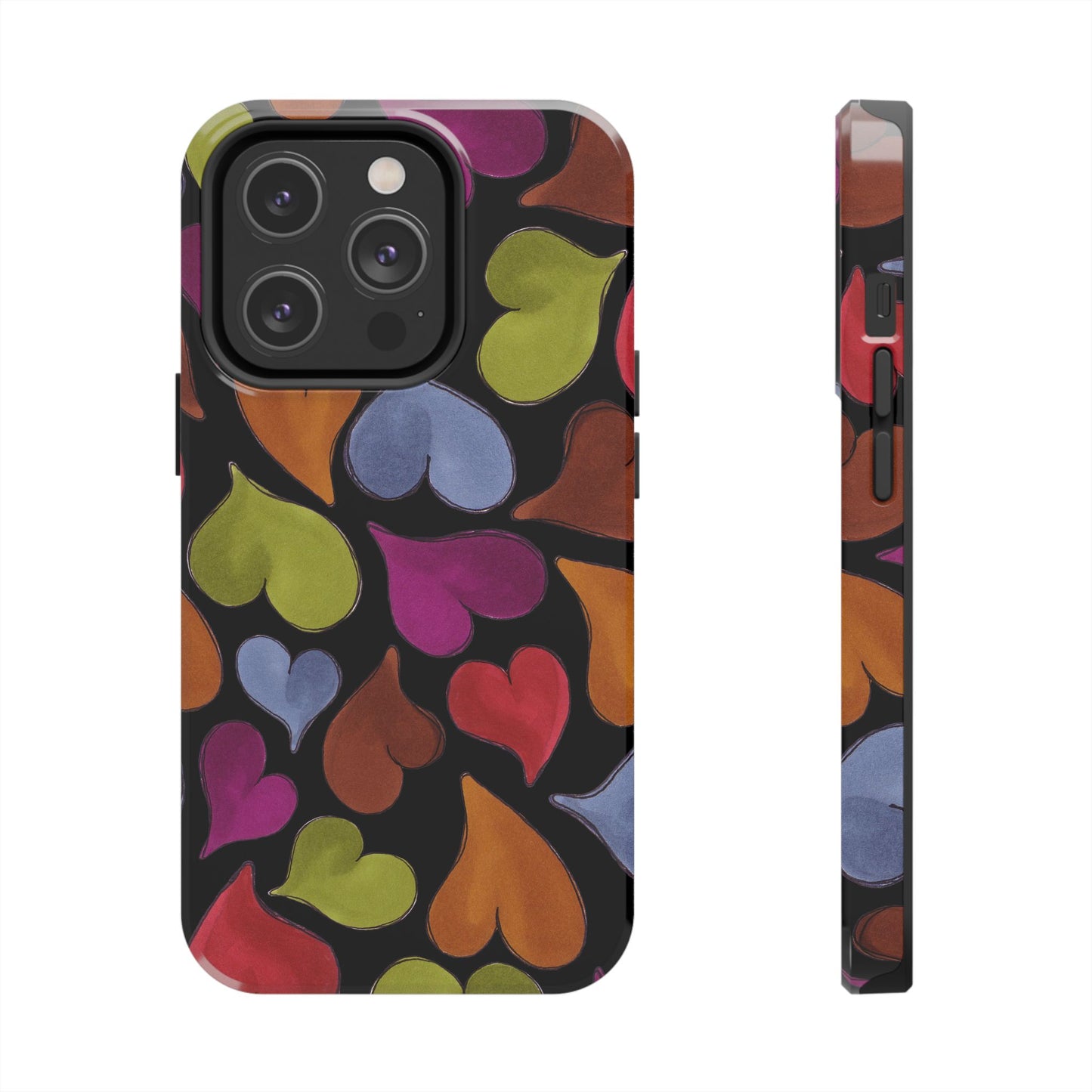 Big Hearted Black Phone Case
