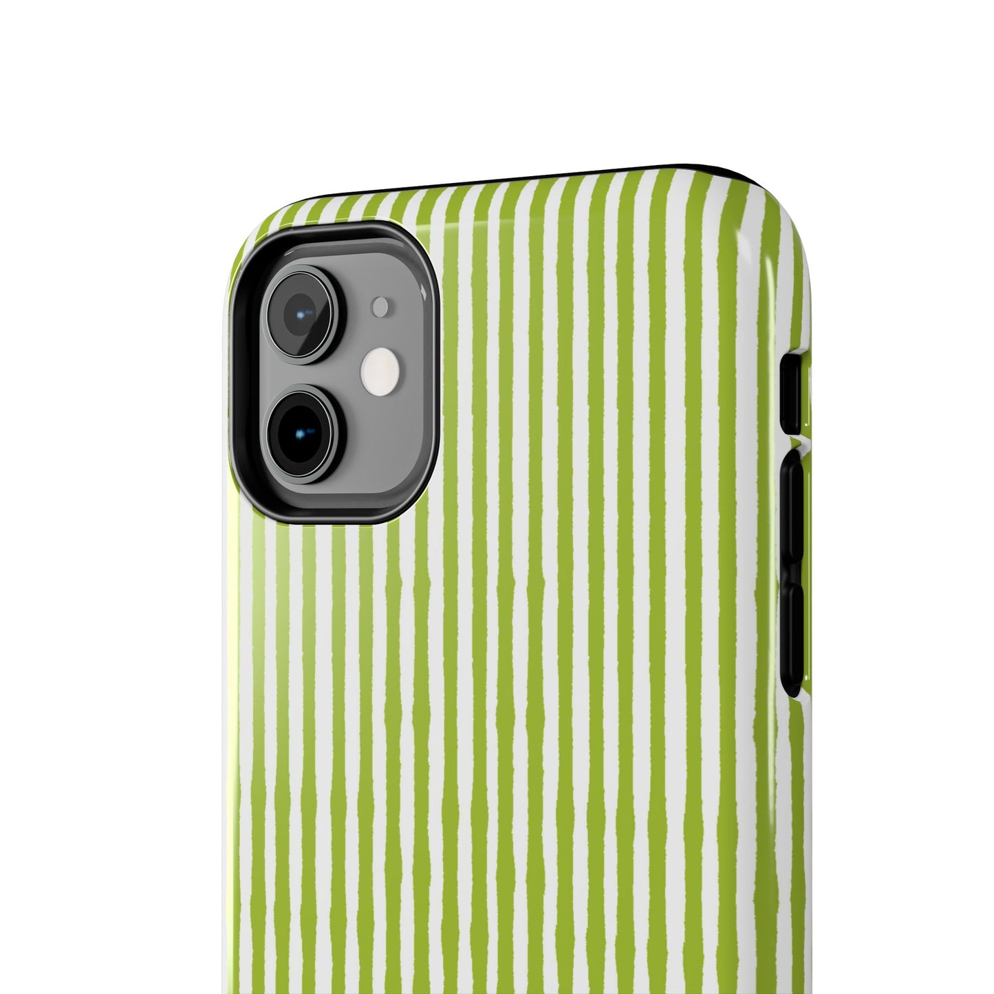Lazy Stripe Green / White Phone Case