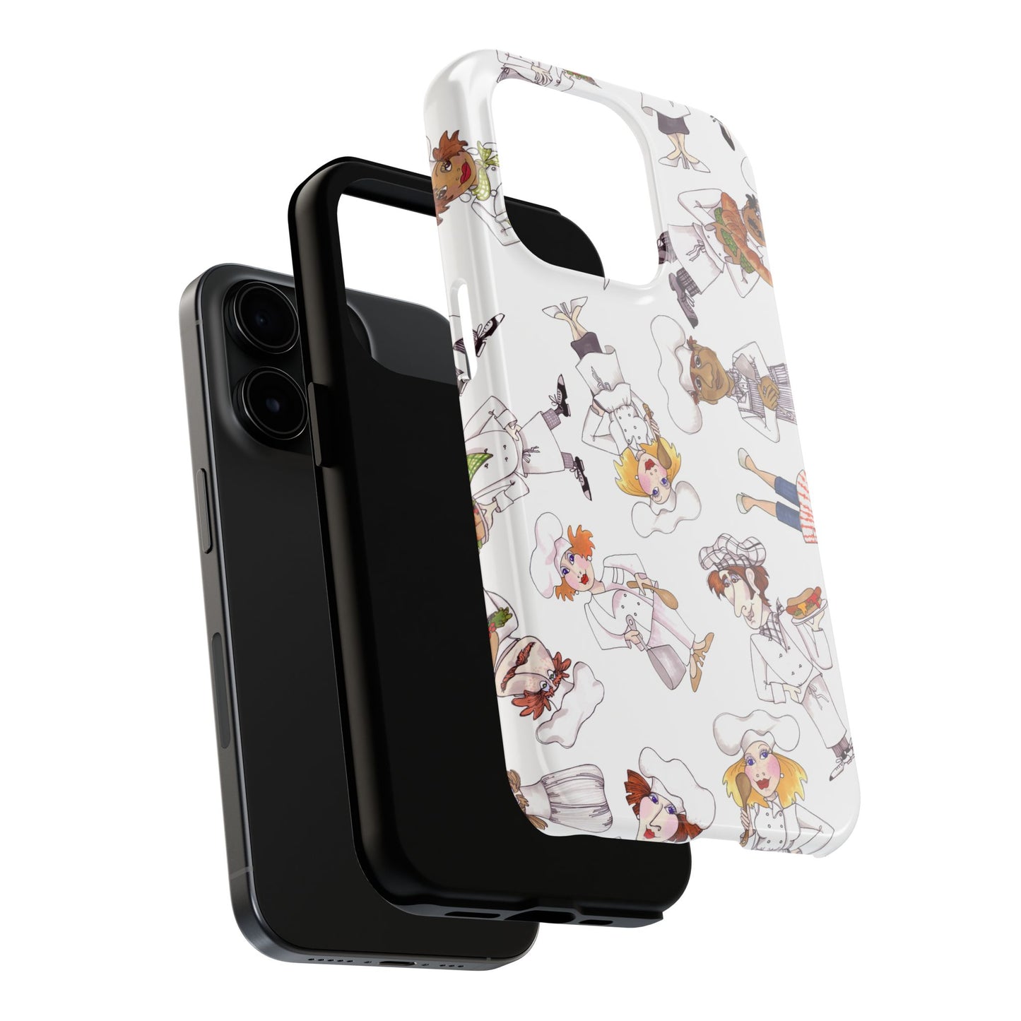 Tossed Chefs White Phone Case