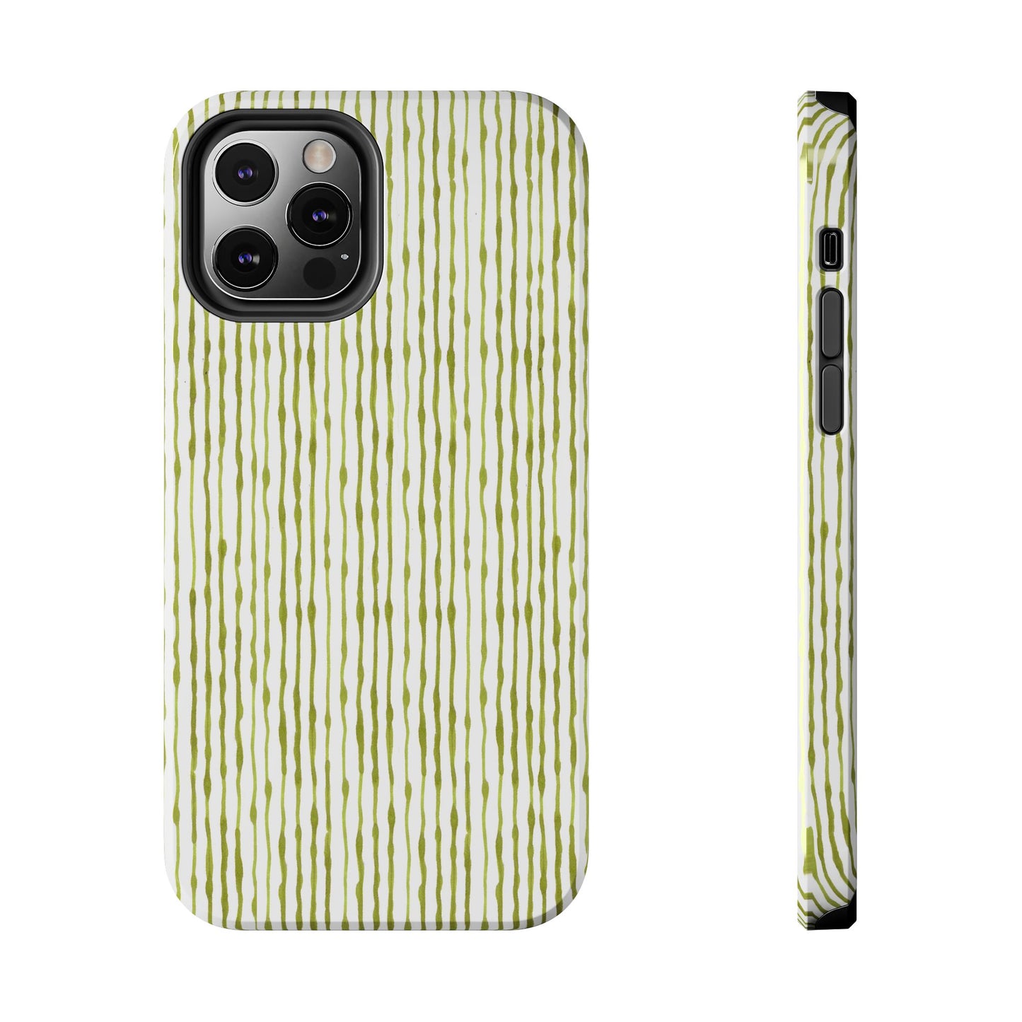 Faux Seersucker White / Green Phone Case