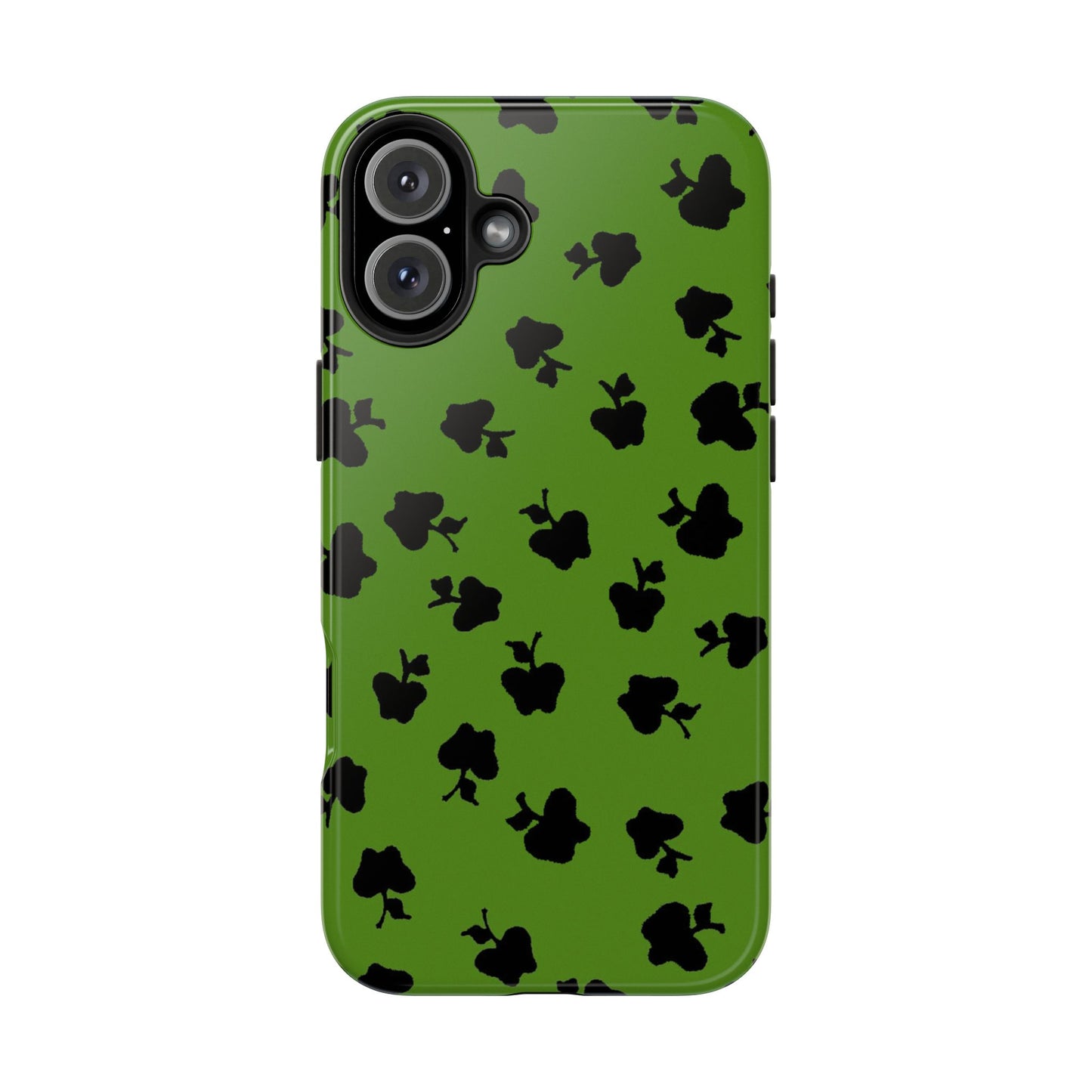 Happy Apples Green / Black Phone Case