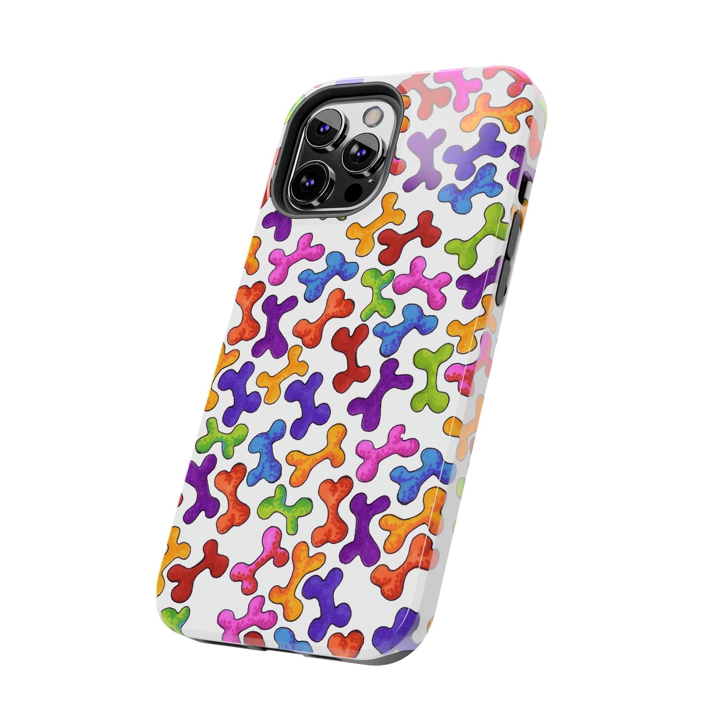 Fancy Bones White / Multi Phone Case