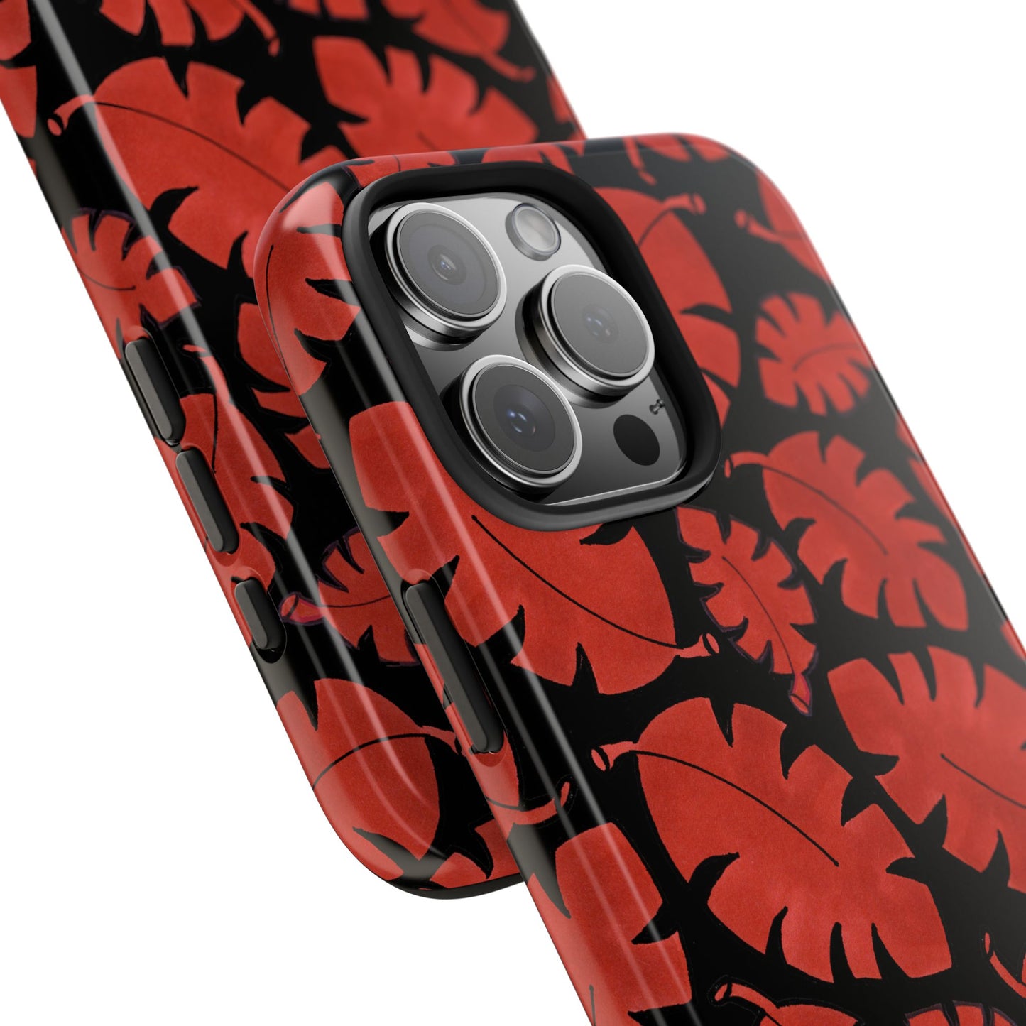 Red Bananas Black Phone Case