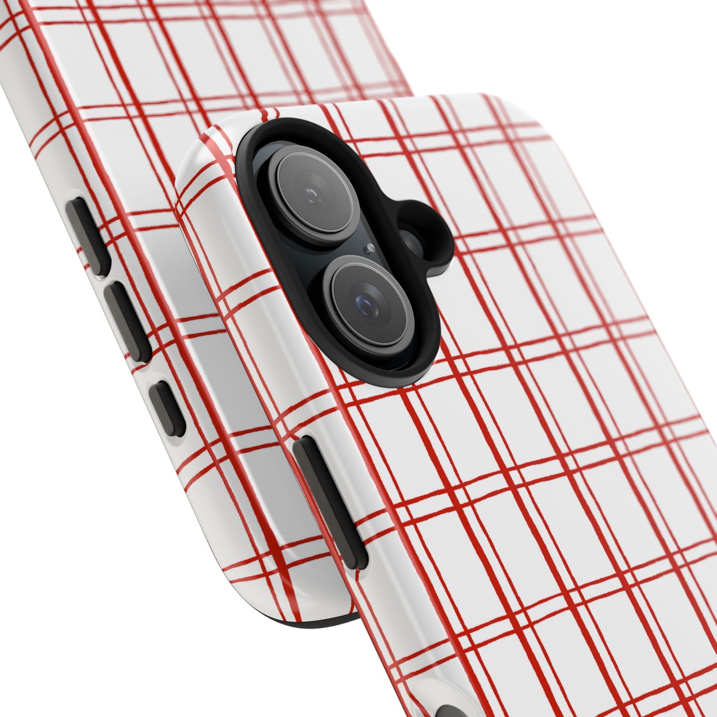 Little Plaid White / Red Phone Case