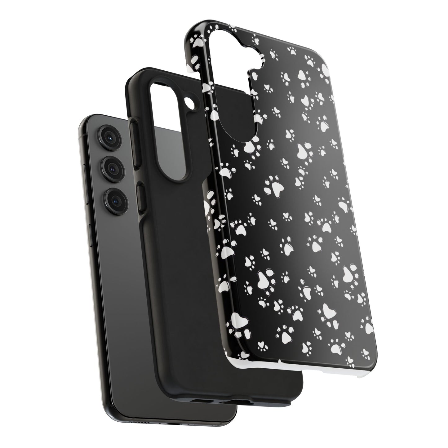 Paw Flakes Black Phone Case