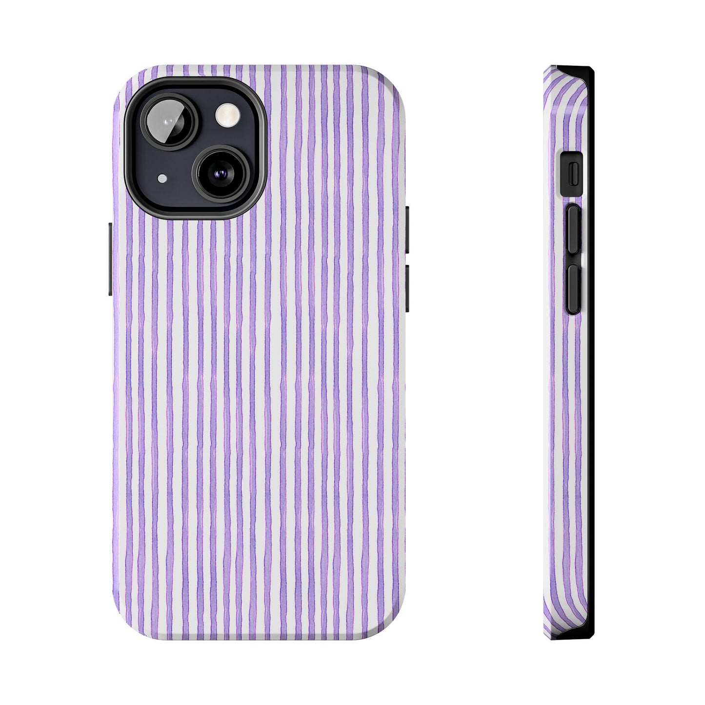 Candy Stripe White / Lilac Phone Case