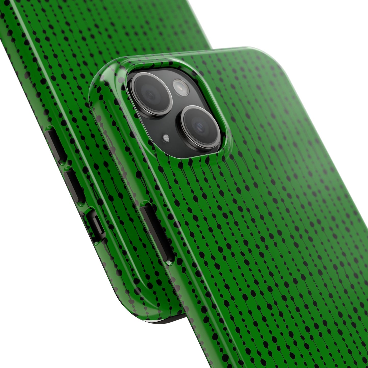 Beaded Curtain Green / Black Phone Case