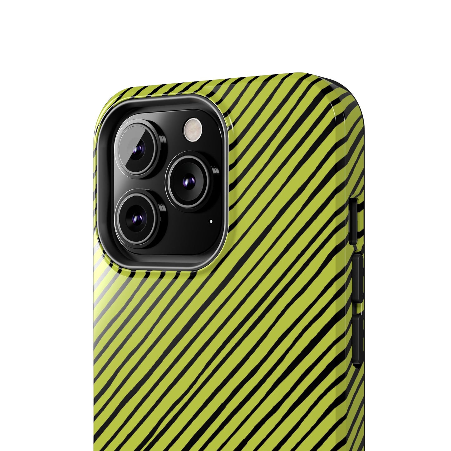 Quirky Bias Stripe Green / Black Phone Case