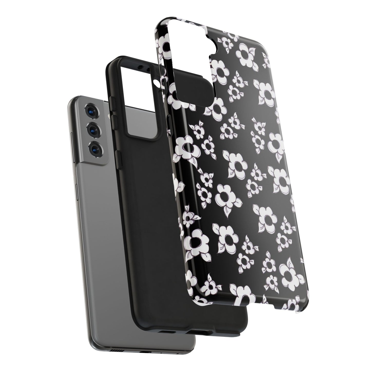 Daisy Cluster Black / White Phone Case