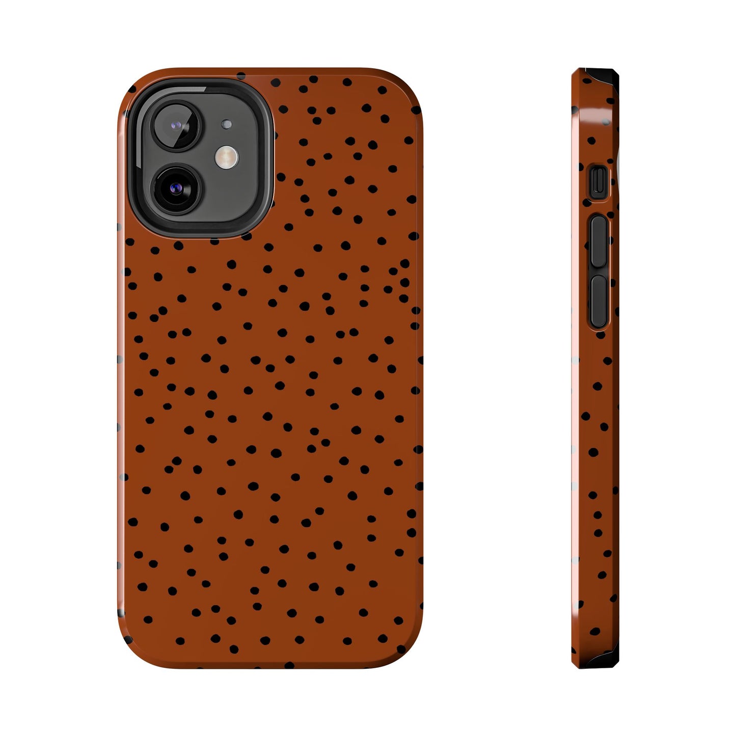 Dinky Dots Bronze / Black Phone Case